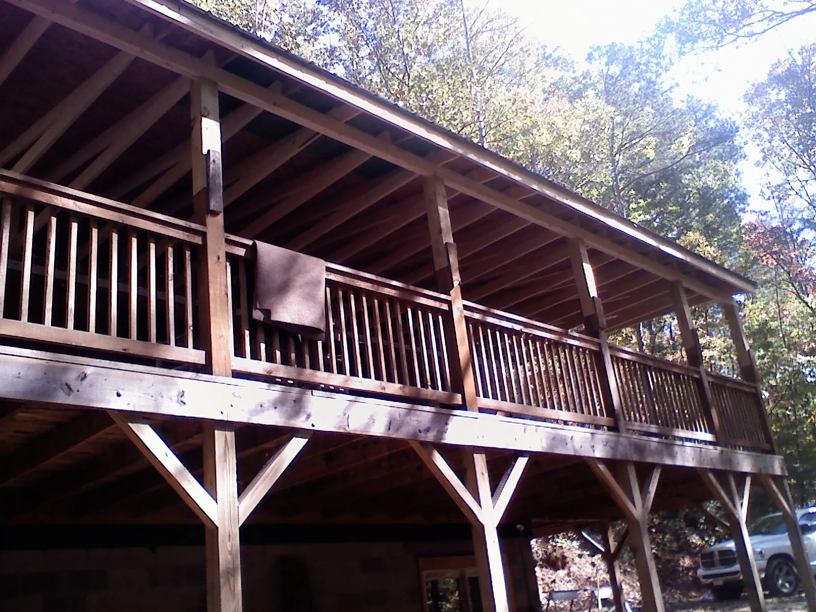 Timber framing under a new elevated porch and deck — Roof Leak Repair in Grand Mound by Roofing Brothers
